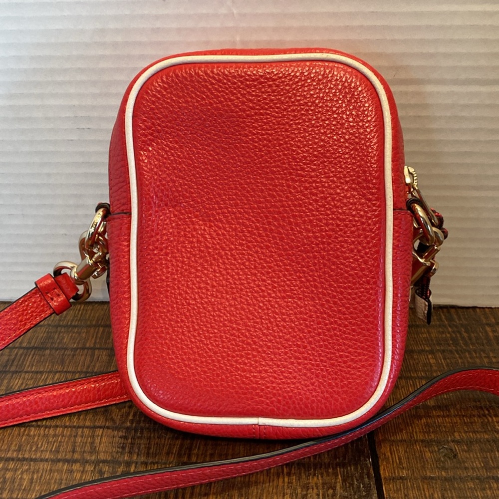 Coach Red Crossbody Bag with Black Trim - Picture 6 of 9